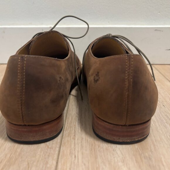 Nisolo Brown Nubuck Leather Derby Shoes - 9 - Picture 5 of 11